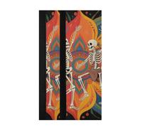 voucong Boho Mandala Fiore e Scheletro Umano Frigorifero Maniglia Copre Lavabile Decorazione Domestica Mantenere Gli Elettrodomestici Da Cucina Puliti Fuori Macchie G