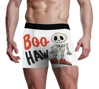 voucong Boo Haw - Boxer da uomo con scheletro in stile cartone animato, Boo Haw Cartoon Scheletro, L