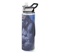 voucong Borraccia da 32 once Cartoon Gorilla Royal Blue Tritan In BPA Free non tossico brocca d'acqua con beccuccio per il fitness