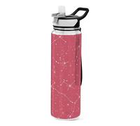 voucong Borraccia da 907,2 g con costellazione francese di San Valentino per adulti, senza Tritan, senza BPA, in plastica atossica, con manico, per esterni, portatile