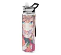voucong Borraccia sottile da 32 once con cartone animato carino ragazza anime con cannuccia Tritan non BPA atossico carino plastica bottiglia d'acqua per esterno portatile