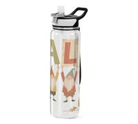voucong Borraccia sottile da 32 once Hello Fall Autumn Dwalf Flower con cannuccia Tritan in plastica senza BPA non tossico carino bottiglia d'acqua per sport portatile