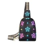 voucong Borsa a tracolla alla moda Neon Colorata Stars antifurto per le donne antifurto per il viaggio, Stelle colorate al neon, 1 size
