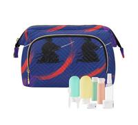 voucong Borsa cosmetica leggera da donna portamonete portafoglio per trucco organizer silhouette di un samurai giapponese