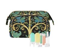 voucong Borsa da viaggio impermeabile da donna portamonete per trucco organizer William Morris Green Life Tree