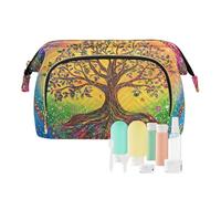 voucong Borsa da viaggio Portamonete da donna portatile per borsa per le donne L'albero della vita colorato