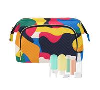 voucong Borsa da viaggio portatile per il cambiamento della borsa cosmetica per le donne Camouflage colorato