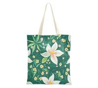 voucong Borsa di tela pasquale con giglio pasquale felice per le donne con tasche con manici borse di tela riutilizzabili regali da spiaggia sfusi