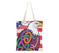 voucong Borsa in tela con motivo geometrico con frammenti di arte geometrica per le donne con tasche con manici borse di totalizzatore riutilizzabili regali all'ingrosso