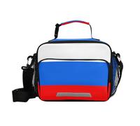 voucong Borsa per il pranzo con bandiera della nazione slovena con tracolla, borsa per il pranzo maschile per campeggio per adolescenti