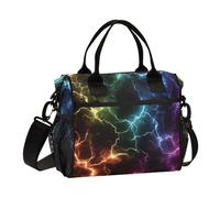 voucong Borsa per il pranzo da donna colorata con fulmine nero con tracolla per il pranzo borse per donne universitarie
