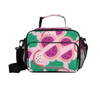 voucong Borsa per il pranzo da donna con motivo a frutto del dragone, con tracolla, personalizzata, per insegnanti e ufficio