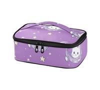 voucong Borsa per il pranzo per le donne del fumetto carino gatto bianco astronauta con manico Cooler Tote Box bolsos para llevar el almuerzo