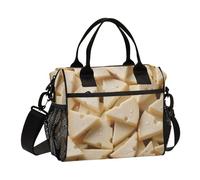 voucong Borsa termica per il pranzo con tracolla per formaggio, colore giallo, per adolescenti e cucina
