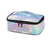 voucong Borsa termica per il pranzo per gli uomini pastello cielo arcobaleno strisce lavoro piccolo riutilizzabile Tote Bag loncheras Grandes para Mujer