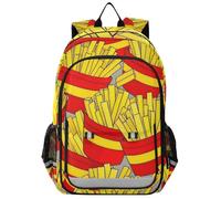 voucong borse di stato bambini zaino 8-12: moderno libro borse per studenti in colori assortiti Cute Cartoon Food Fries