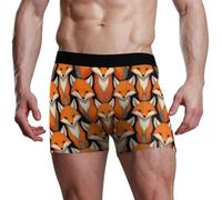 voucong Boxer da uomo arancione nero Fox Boxer da uomo, Arancione Volpe Nera, XXL