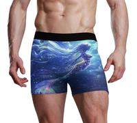 voucong Boxer da uomo estetico blu sirena slip intimo per uomo, Estetica Sirena Blu, L