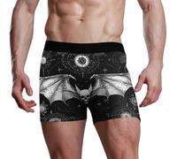 voucong Boxer da uomo gotico con teschio malvagio nero, Evil Skull Nero Gotico, S