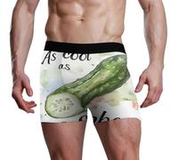 voucong Boxer da uomo in bambù con scritta "As Cool As Cetriol", Fresco come il cetriolo, M