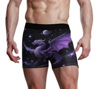 voucong Boxer da uomo viola misterioso con dragone, Drago Misterioso Viola, S