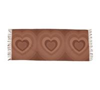 voucong Brown Heart Chocolate Lover scialli e avvolge bella sciarpa invernale lunga in finto cashmere
