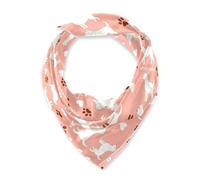 voucong Cane Cuore Paw Claw Rosa sciarpa di seta quadrata Sciarpa lunga e grande avvolgente per le donne per Viaggio 35x35 chales para mujer