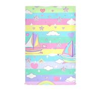 voucong Canovacci turchi a tema isola a vela con strisce arcobaleno disegnate ora disegni cucina in microfibra 71 x 45 cm set di 6