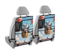 voucong Car Backseat Cartoon Cute New Year Panda Con Tablet Contiene 2 Pack Car Organizer Hanging Kid Kickmats