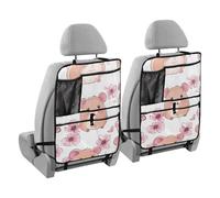 voucong Car Cute Guinea Pig Animal Bianco Per Tablet 2 Pack Posteriore Sedile Auto Organizer per Bambini Kick Mat Con Tasca