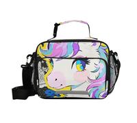 voucong Carino cartone animato bianco unicorni pranzo box con tracolla borsa pranzo pacchetto per adolescenti asilo