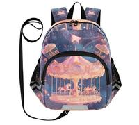 voucong Carino orecchie rosa fata sfera di cristallo giostra bambino scuola zaino guinzaglio bambini ragazzo/ragazza anti-smarrimento personalizzato borsa per la scuola per i più piccoli con striscia