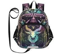 voucong Carino Orecchie Trendy Capricorno Starry Tarot Card Mini Zaino Scuola Guinzaglio Ragazzo Ragazza Anti-Perso Personalizzato Borsa per la Scuola Per I Più Piccoli con Striscia Riflettente