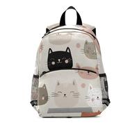 voucong Cartoon Cute Cats Beige bambino mini zaino imbracatura con guinzaglio libri borse per 6 anni mochilas para adolescenti chicas