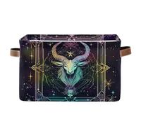 voucong Cestini portaoggetti alla moda Capricorno Starry Tarocchi 1 confezione, pieghevole e impermeabile pieghevole cubi cestini con manico robusto borsa utilità per cubby