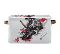 voucong Cestini portaoggetti Samurai, 1 confezione, pieghevoli e impermeabili, con manico robusto, unità organizzativa per giocattoli