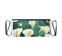 voucong Chic Calla Lily - Grembiule da cameriera con 3 tasche, 30,5 cm, impermeabile, per ristorante