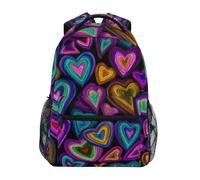 voucong Colorful Hearts Cartoon bambini piccolo zaino con grandi borse libro per le donne mochilas escolares para ni?as de 10 a?os