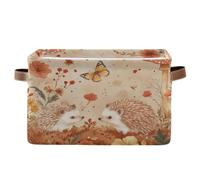 voucong Confezione da 1 cesto portaoggetti in terracotta a forma di riccio, pieghevoli e impermeabili, con manico robusto, borse per armadio