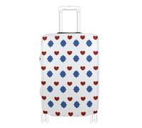 voucong Copertura elastica antipolvere per bagagli antigraffio per valigie Protezione per bagagli adatta a 46-81 cm rosso e blu Love 4 luglio Giorno dell'Indipendenza, Amore rosso e blu 4 luglio