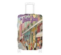voucong Copertura elastica extra large per valigie antigraffio per valigie da viaggio, misura 45-81 cm, benvenuto nel Regno Unito, Benvenuti nel Regno Unito Scenery Culture, XL 29-32 in, Classico