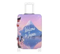 voucong Copertura elastica per bagagli, antigraffio, adatta per valigie, 45-81 cm, benvenuto in Giappone Scenery Culture, Benvenuti in Giappone Scenery Culture, S 18-20 in, Classico