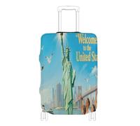 voucong Copertura elastica per bagagli, antigraffio, adatta per valigie da 45-81 cm, benvenuto nel Regno Unito, Benvenuti nel Regno Unito Scenery Culture, S 18-20 in, Classico