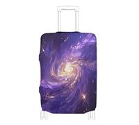 voucong Copertura elastica per bagagli, antigraffio, adatta per valigie da 45-81 cm, viola, oro, misteriosa galassia, Galassia Misteriosa Oro Viola, L 26-28 in, Classico