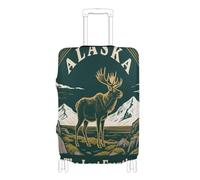 voucong Copertura elastica per bagagli, antigraffio, adatta per valigie Travel Essentials Fit 45-81 cm Alaska's Last Frontier, L'ultima frontiera dell'Alaska, L 26-28 in, Classico