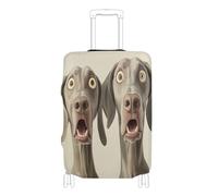 voucong Copertura elastica per bagagli antigraffio per valigie Protezione per bagagli adatta a cartoni animati divertenti cani paura di 45-81 cm, Cartoon Funny Dogs Paura, L 26-28 in, Classico
