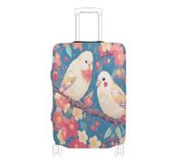 voucong Copertura elastica per bagagli antigraffio valigie copre accessorio da viaggio adatto per 45-81 cm estetica uccello stile astratto blu, Uccello Estetico Stile Astratto Blu, L 26-28 in