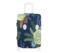 voucong Copertura elastica per bagagli da viaggio, accessorio da viaggio adatto a William Morris da 45,7 a 81,7 cm, verde con fiori retrò, William Morris Fiori Retro Verde, L 26-28 in, Classico