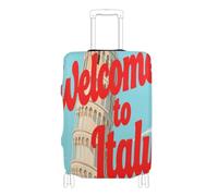 voucong Copertura elastica per bagagli da viaggio, antigraffio, adatta per valigie, 45-81 cm, Welcome to Italy Scenery Culture, Benvenuti in Italia Paesaggio Cultura, S 18-20 in, Classico