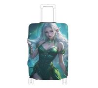 voucong Copertura elastica per bagagli da viaggio antigraffio adatta per valigie accessori da viaggio adatta a giochi di fate da 45-81 cm a 81 cm, Fata Gioco Anime Ragazza Fantasy Art Style, S 18-20